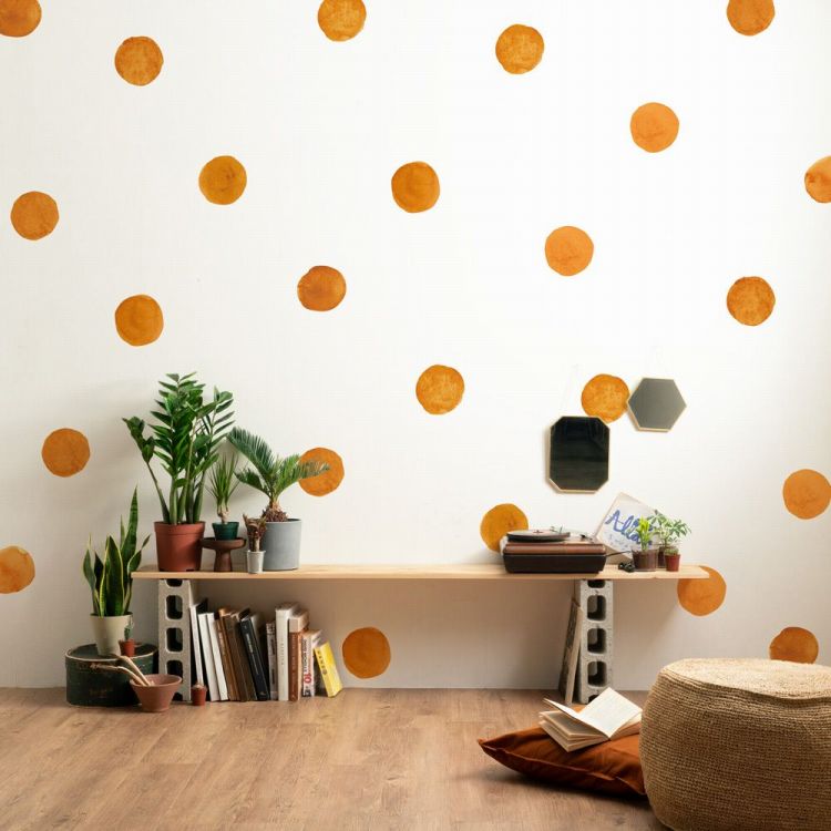 貼ってはがせる ドットステッカー M 17枚 水玉 ウォールステッカー