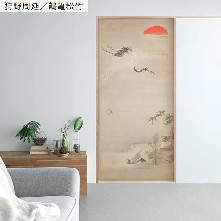 壁紙屋本舗 襖 リメイクシート シール 日本画 和柄 13柄 100cm × 185cm