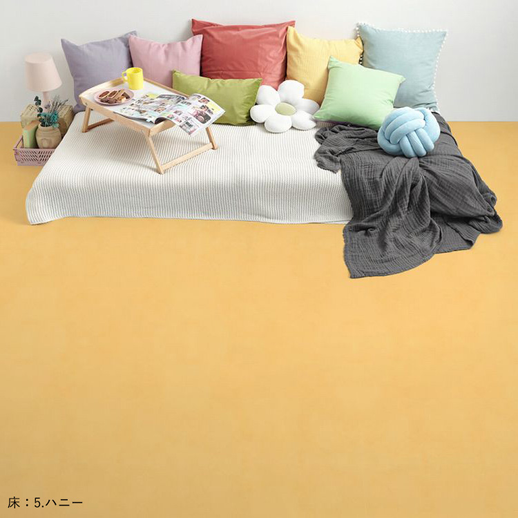 はがせる 床 シート 粘着 フロアシート 無地 パステルカラー 巾65cm×1m ハッテミーフロア パレット 床用 リメイクシート トイレ 玄関 キッチン 賃貸 キズ防止 | 壁紙屋本舗 | 15