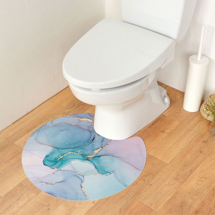 トイレマット ふける 大理石 コンクリート マーブル サークル 丸 トイレマット ふける 大理石 コンクリート マーブル サークル 丸