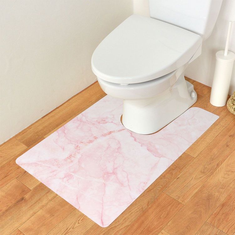 トイレマット ふける 大理石 コンクリート マーブル ロングタイプ