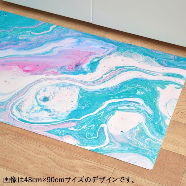 キッチンマット 玄関マット 拭ける フロアマット ロング シーテミー 240 × 48cm Acrylic Cosmo 滑り止め付 薄手 台所 水回り アクセント 壁紙屋本舗｜kabegamiya-honpo｜09