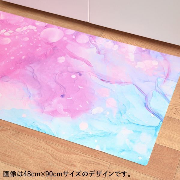 キッチンマット 玄関マット 拭ける フロアマット ロング シーテミー 240 × 48cm Watering Dream 滑り止め付 薄手 台所 水回り アクセント 壁紙屋本舗｜kabegamiya-honpo｜05