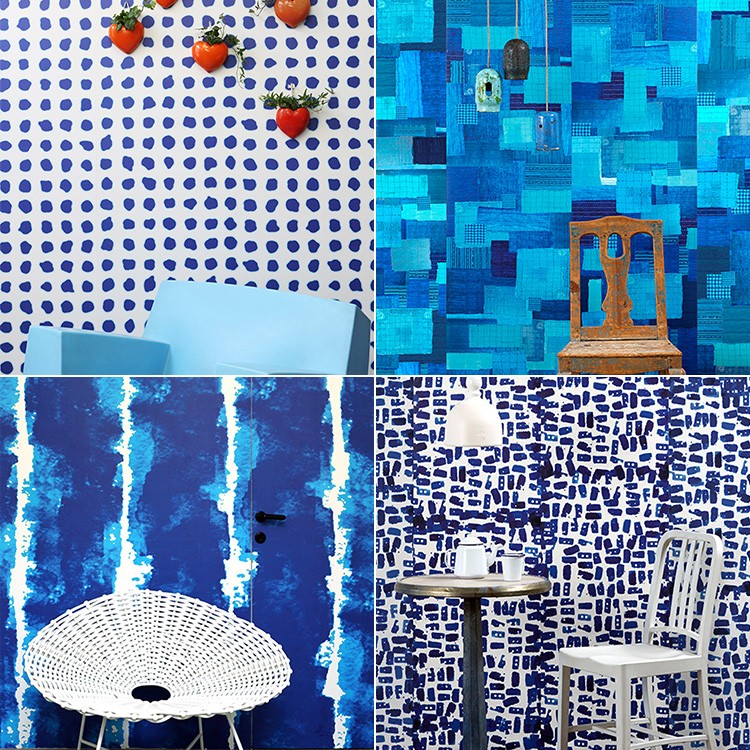 壁紙 はがせる 輸入壁紙 ADDICTION WALLPAPER BY PAOLA NAVONE 1ロール 48.7cm×10m  青 ブルー PNO-02 PNO-03 PNO-05 PNO-08 | 壁紙屋本舗