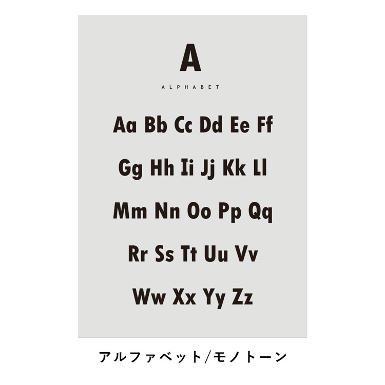 壁紙屋本舗 アルファベット 風呂 はがせる ポスター A3サイズ 入学祝