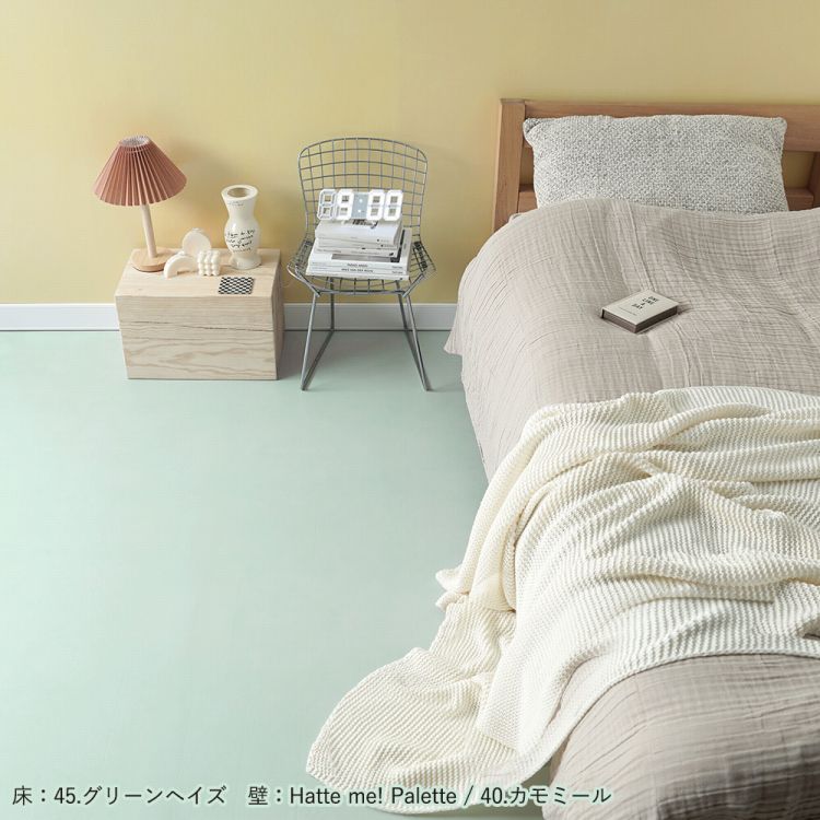 はがせる 床 シート 粘着 フロアシート 無地 ニュアンスカラー 巾65cm×1m ハッテミーフロア パレット 床用 リメイクシート トイレ 玄関 キッチン 賃貸 キズ防止 | 壁紙屋本舗 | 13