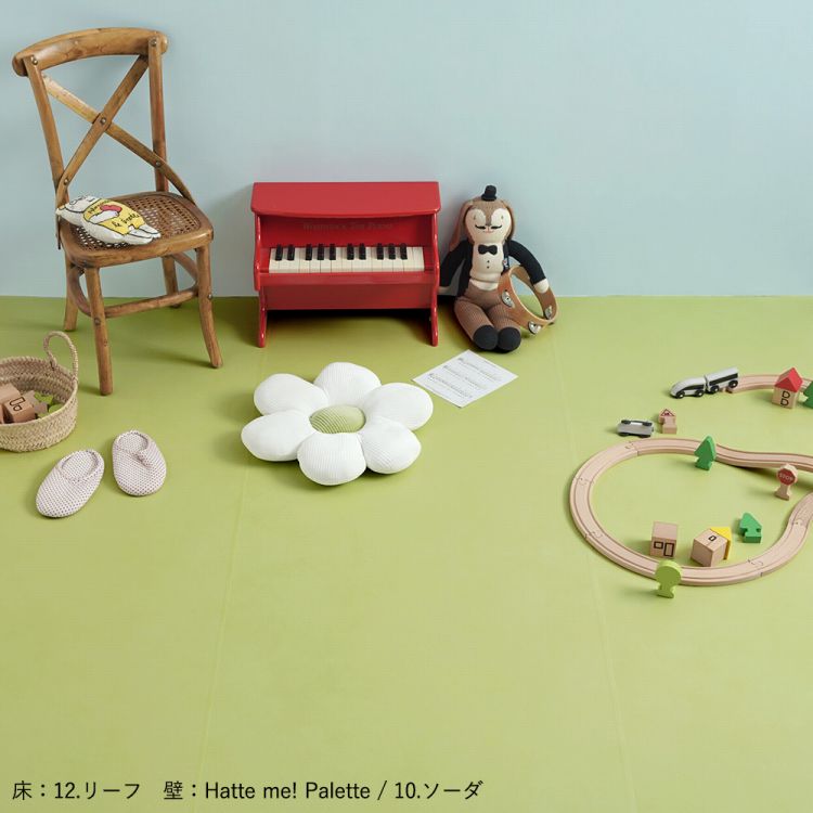 はがせる 床 シート 粘着 フロアシート 無地 パステルカラー 巾65cm×1m ハッテミーフロア パレット 床用 リメイクシート トイレ 玄関 キッチン 賃貸 キズ防止 | 壁紙屋本舗 | 14