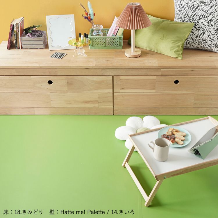 はがせる 床 シート 粘着 フロアシート 無地 ポップカラー 巾65cm×1m ハッテミーフロア パレット 床用 リメイクシート トイレ 玄関 キッチン 賃貸 キズ防止 | 壁紙屋本舗 | 14