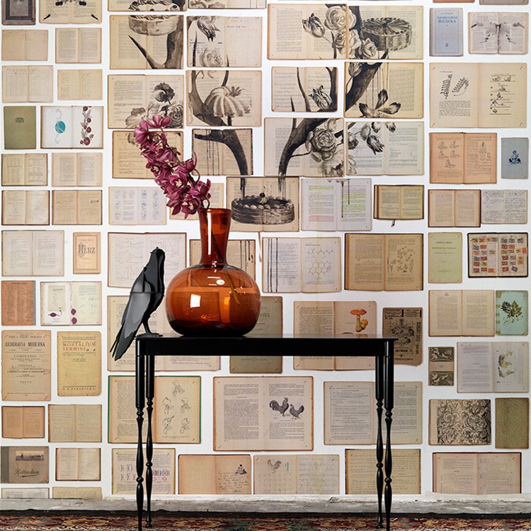 壁紙屋本舗 はがせる 輸入壁紙 BIBLIOTECA WALLPAPER BY EKATERINA