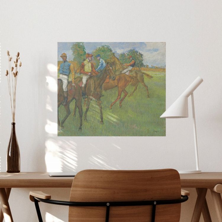 Hattan ポスター はがせる アートポスター 絵画 エドガー ドガ 馬 水