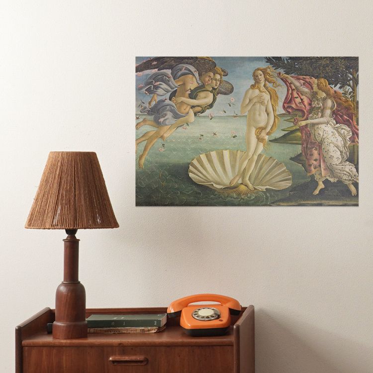 ポスター はがせる アートポスター 絵画 ヴィーナスの誕生 水だけで貼れる HP 00264 Mサイズ 67×45cm｜kabegamiya-honpo｜02
