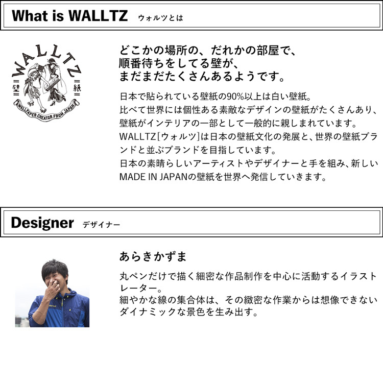 海外正規品 壁紙 はがせる たためる 線画で描かれた海の波紋 Hattan Walltz あらきかずま メッセージ 48枚フルセット 超美品 Atempletonphoto Com