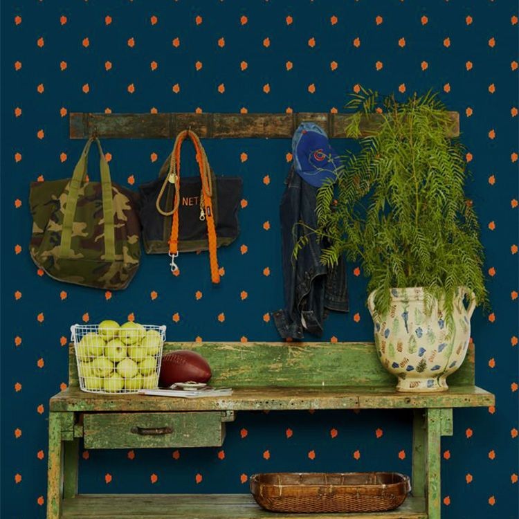 貼ってはがせる シール 壁紙 リメイクシート wallshoppe(ウォールショップ) / Medina Dot-Indigo | 壁紙屋本舗