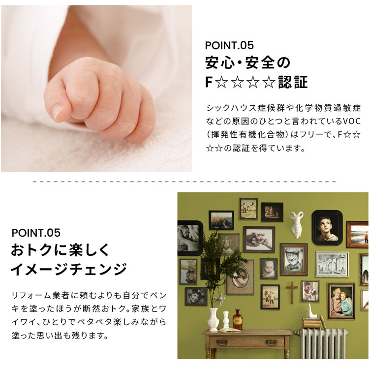 ペンキ 水性塗料 壁紙の上に塗れるペンキ ブリ...の詳細画像5