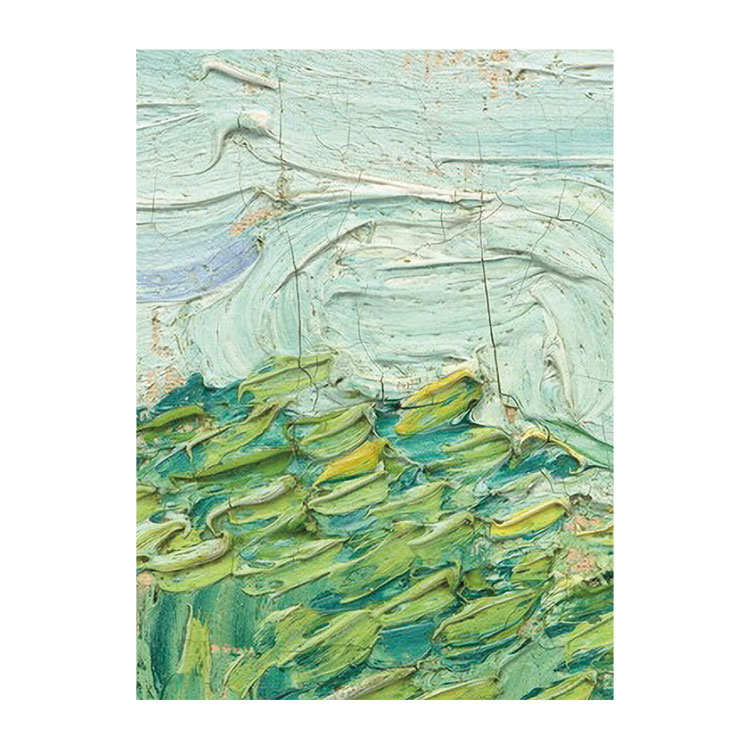 壁紙 サンプル はがせる のりなし壁紙 ゴッホ 緑の麦畑、オーヴェール 絵画 インテリア アート｜kabegamiya-honpo｜02