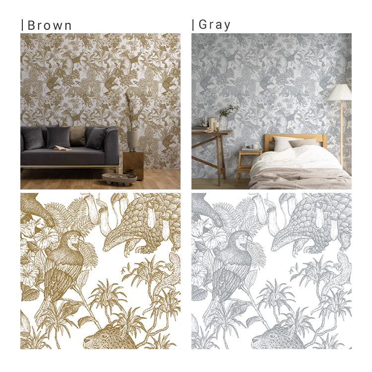 壁紙屋本舗 壁紙 はがせる のりなし壁紙 クロス おしゃれ ボタニカル柄