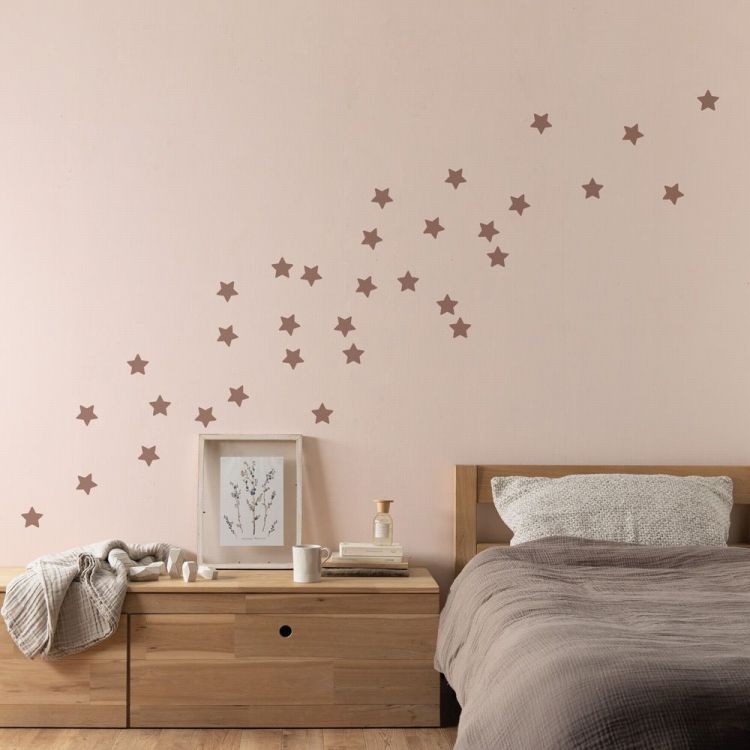 消臭 抗菌 ウォールステッカー 星 M 33枚 貼ってはがせる ステッカー