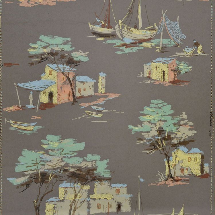 輸入壁紙 Vintage Wallpaper / WD-301 ヴィンテージ レトロ 油絵 風景