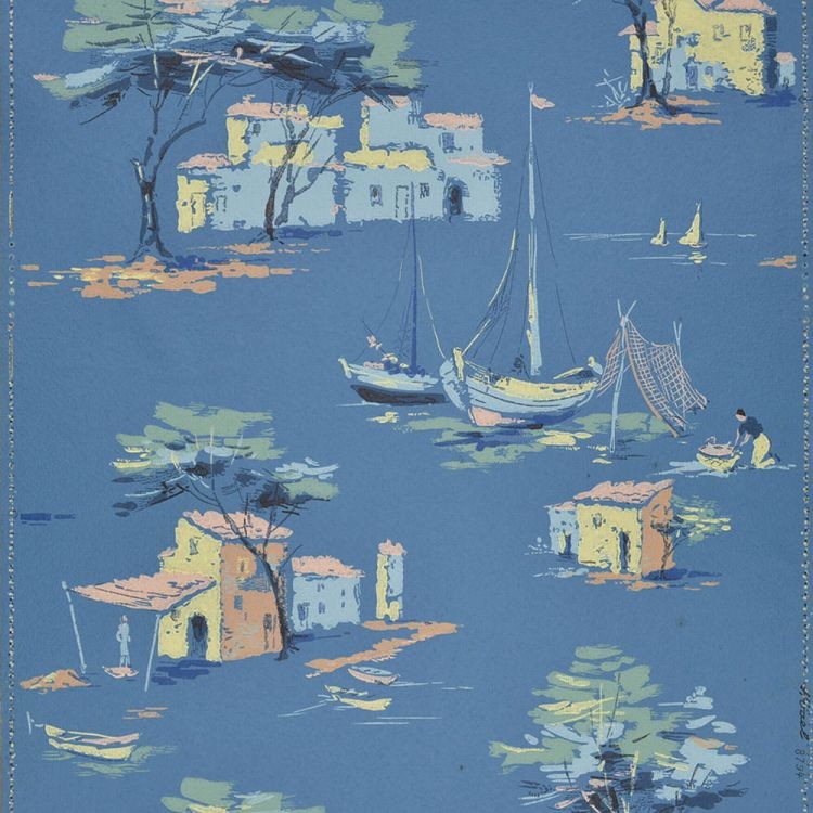 輸入壁紙 Vintage Wallpaper / WD-307 ヴィンテージ レトロ 油絵 風景
