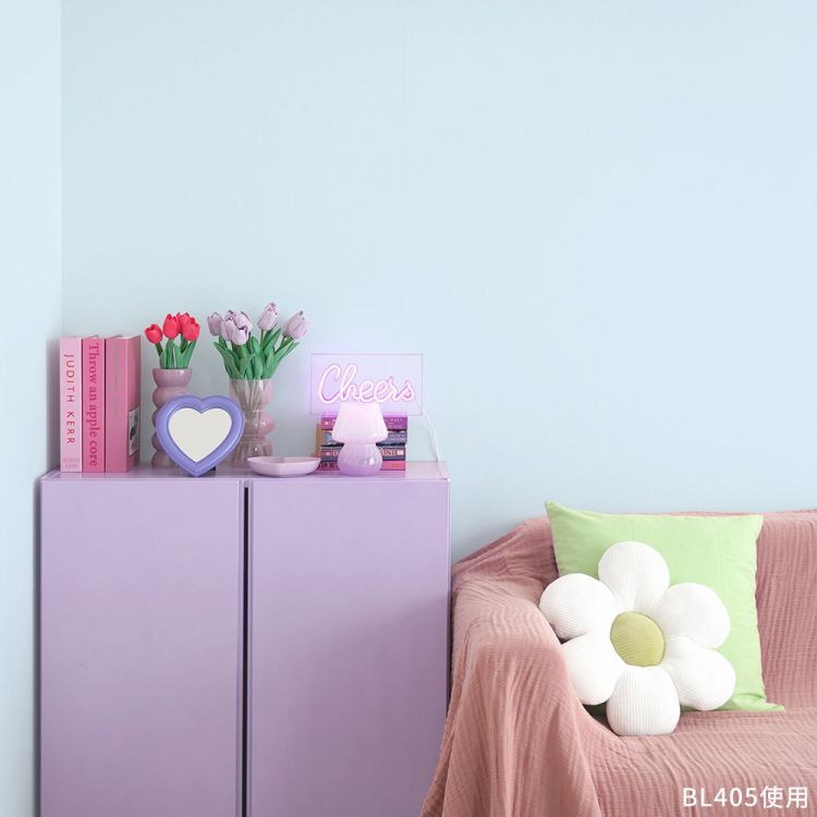 壁紙 クロス サンプル 青 水色 ブルー くすみカラー 貼ってはがせる リメイク 推し色 部屋 | 壁紙屋本舗 | 16