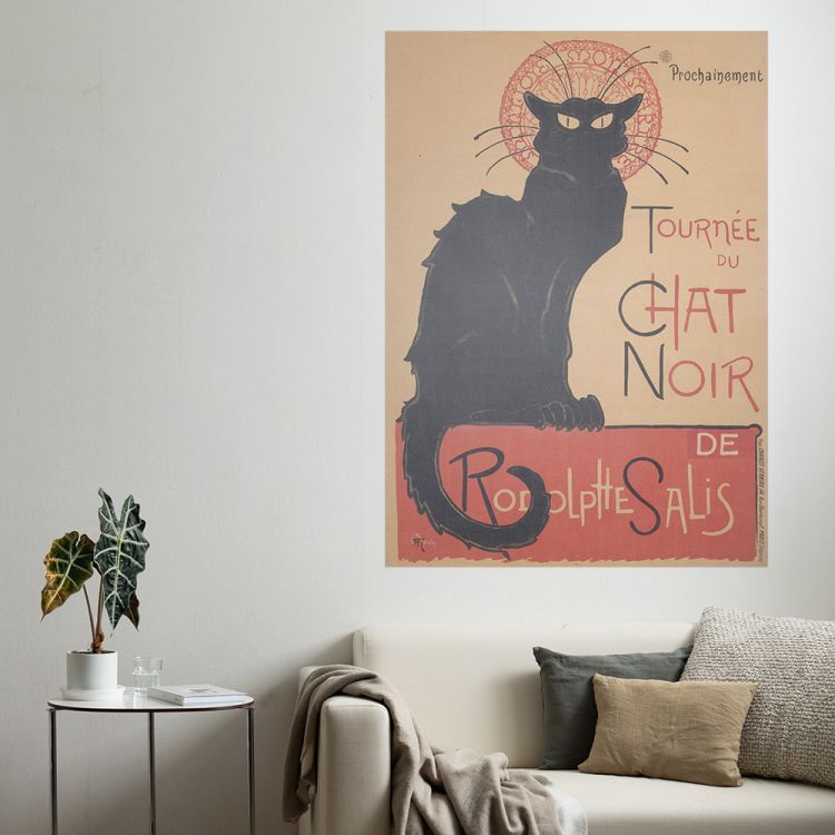 水だけで貼れる はがせる アートポスター スタンラン 猫 黒猫 絵画 LLサイズ 90x126cm 賃貸OK Hattan Art Poster  ハッタン フレームなし HP-00173 : ykik-htn-hp00173ll : 壁紙屋本舗 - 通販 - Yahoo!ショッピング