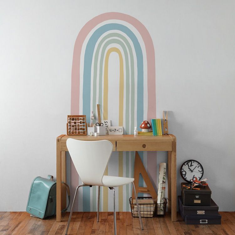 壁紙屋本舗 貼ってはがせる 水で貼る 壁紙 Hattan rainbow TOY