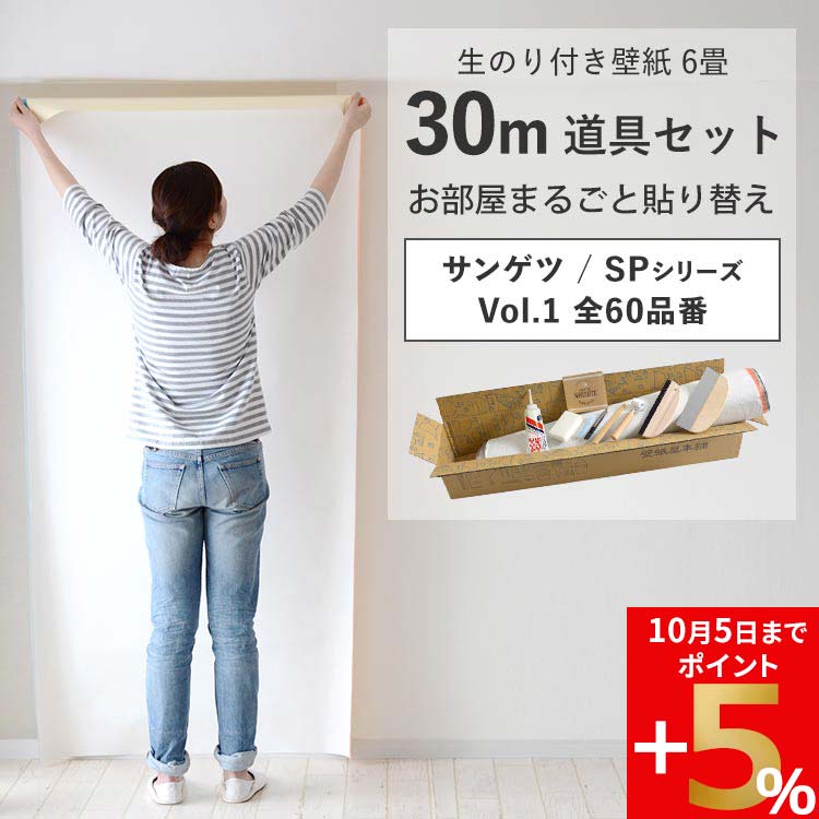 サンゲツ 壁紙 のり付き 30m 道具 セット クロス 張り替え 自分 サンゲツ 壁紙 のり付き 30m 道具 セット クロス 張り替え 自分
