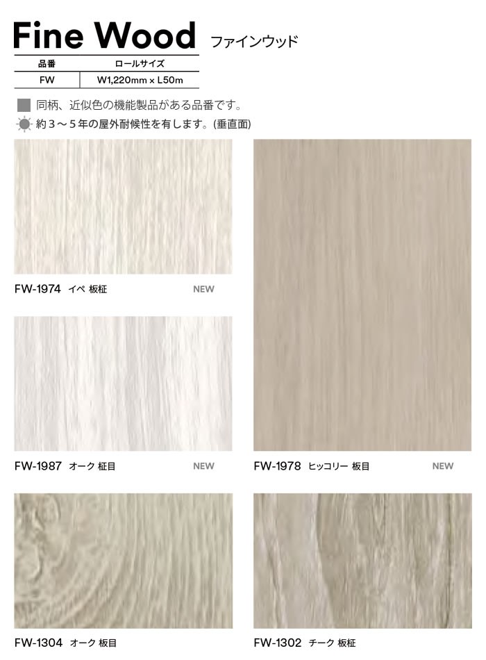 3M ダイノックフィルム カッティングシート 木目 FW ビンテージ系