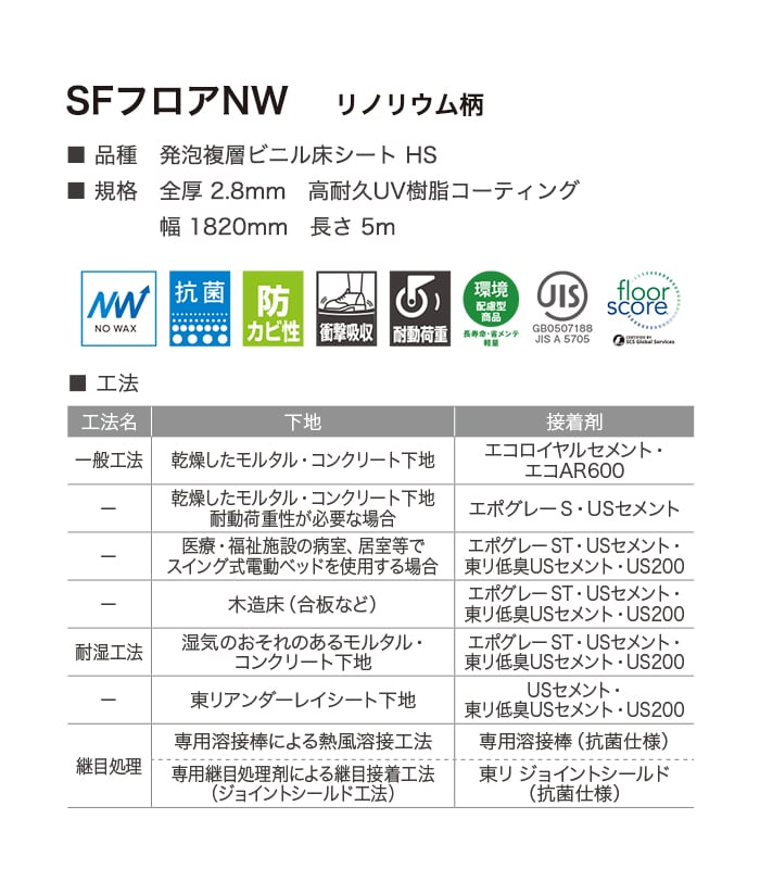 東リ (法人・個人事業主様は送料無料) 長尺シート SFフロアNW