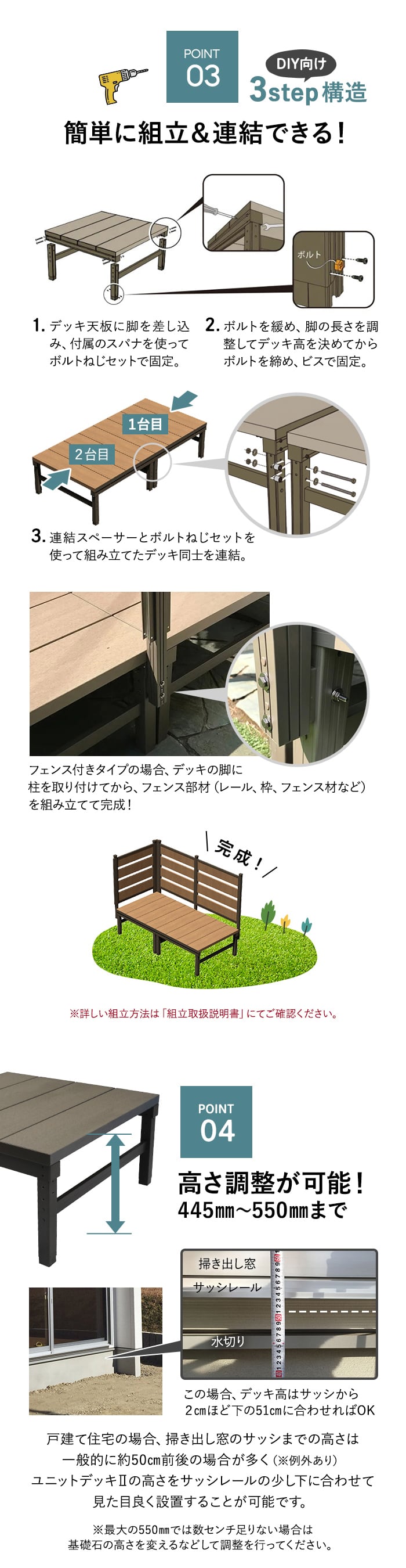 旭興進 ウッドデッキ 人工木 人工木ウッドデッキ ユニットデッキ