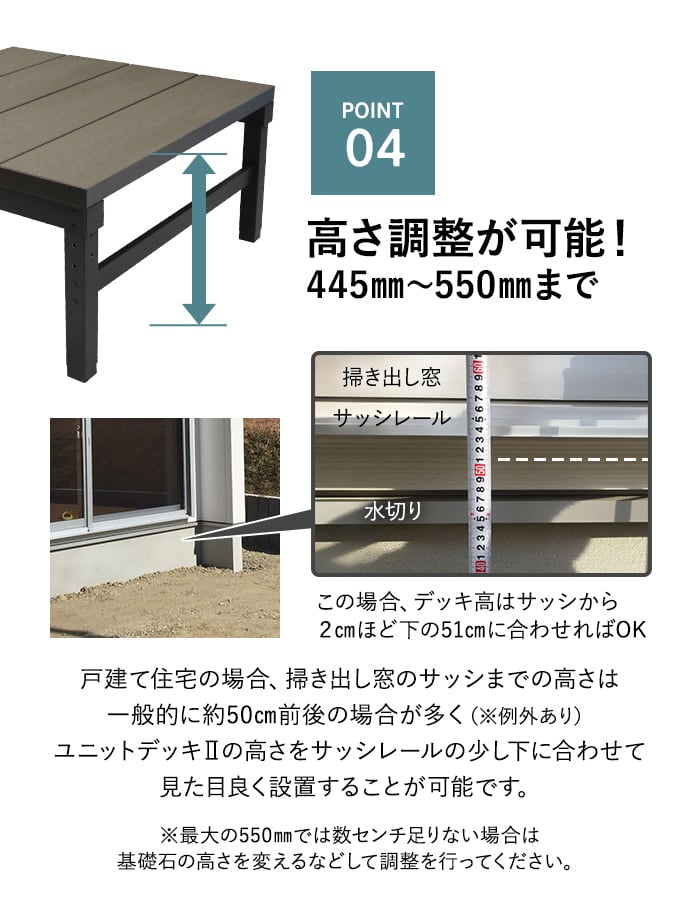 旭興進 ウッドデッキ 人工木 人工木ウッドデッキ ユニットデッキ