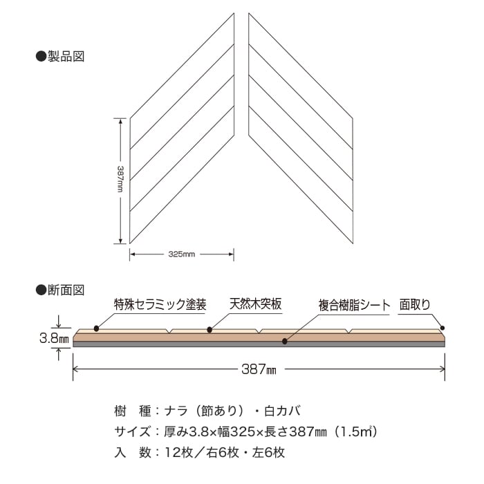 フローリング材 フローリング ボード シンシアフレンチヘリンボーン amfh-101/102 土足対応｜kabegamiyasan｜06