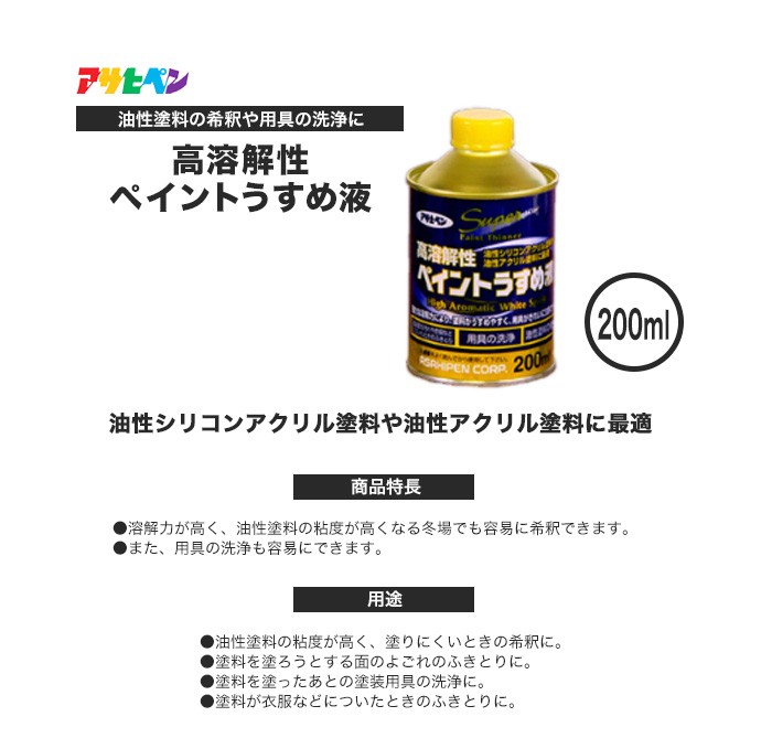 人気ブレゼント! 高溶解性ペイントうすめ液 ４００ml アサヒペン qdtek.vn