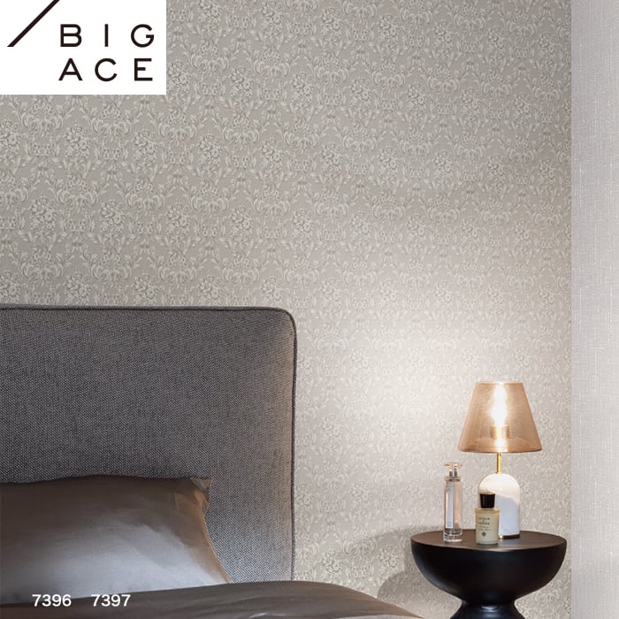 ノリコページ シンコール 壁紙 クロス のり無し BIGACE エレガント 巾92cm BA7396