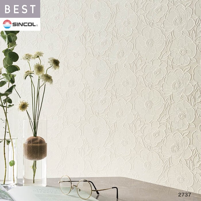 シンコール 壁紙 クロス のり付き ベスト フラワー 巾92.5cm BB2737