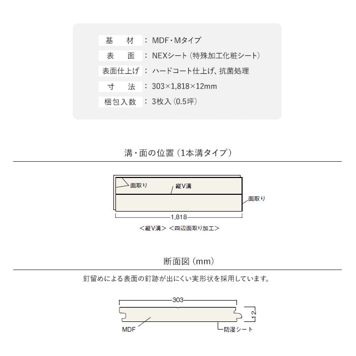 フローリング材 フローリング NODA 化粧シートフロア カナエル C12