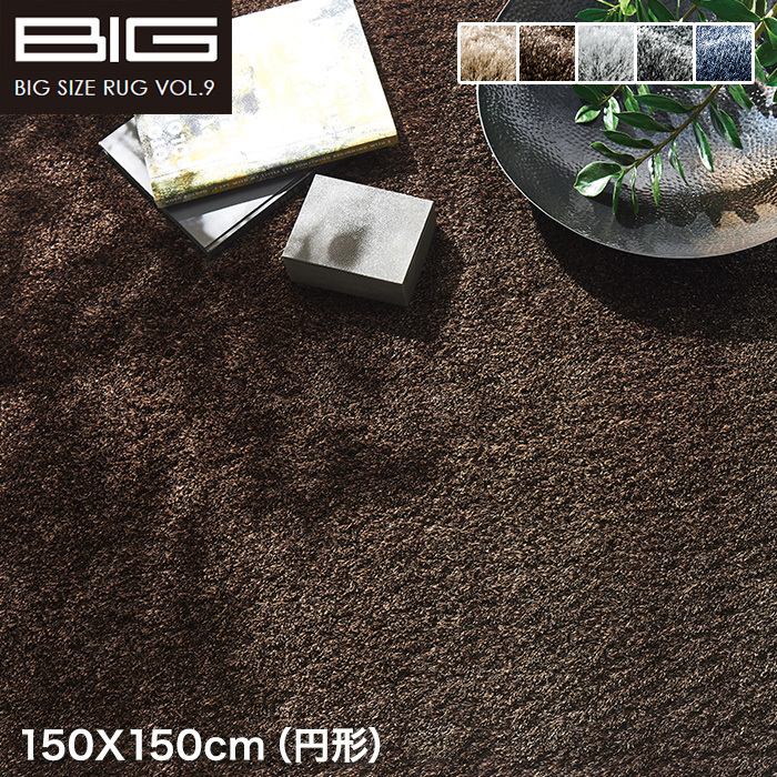 ラグカーペット 抗アレルゲン スミノエ BIG Mネオグラス 150X150cm(円形)