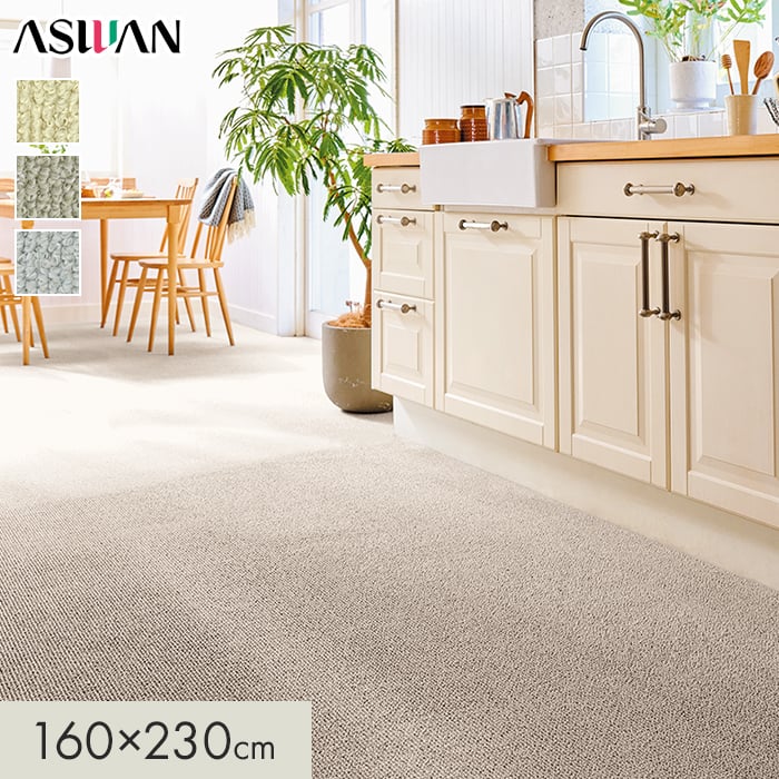 ラグカーペット カーペット アスワン アスポップル 全厚7mm 160×230cm