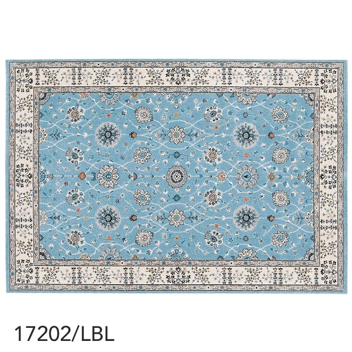 Prevell★青とグレーのラグ プレーベル ラグカーペット ラグ Prevell ラグナ 240×240cm : DIYSHOP