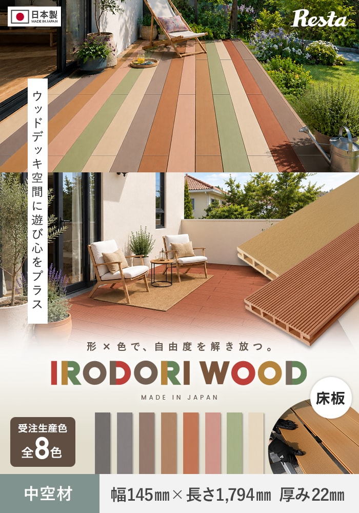 RESTA ウッドデッキ 受注生産 人工木ウッドデッキ IRODORI WOOD