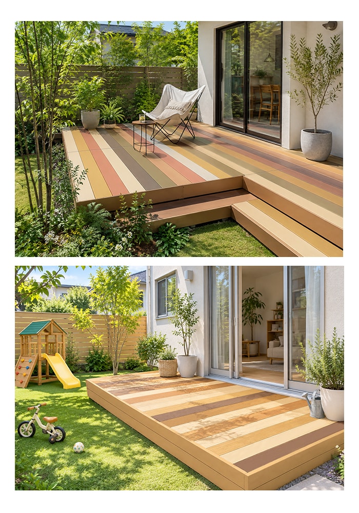 RESTA ウッドデッキ 人工木ウッドデッキ IRODORI WOOD いろどりウッド