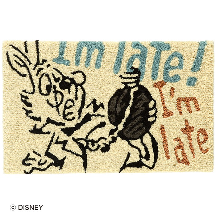 スミノエ ディズニー ラグマット ALICE/I'm late MAT(アイムレイトマット) 約50×80cm｜kabegamiyasan｜02