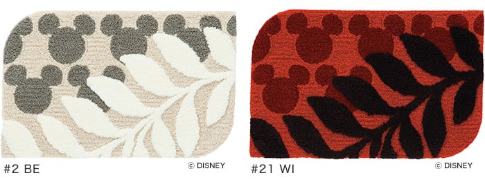 スミノエ ディズニー ラグマット MICKEY/Laurel MAT(ローレルマット) 約50×80cmの画像