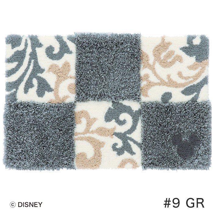 スミノエ ディズニー ラグマット MICKEY/Checker board MAT(チェッカーボードマット) 約50×80cmの画像
