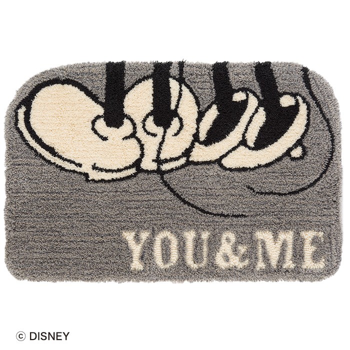 スミノエ ディズニー ラグマット MICKEY/YOU\u0026ME MAT(ユーアンドミーマット) 約60×70cmの画像