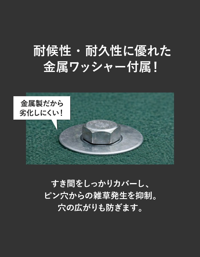 法人様限定 防草シート 固定ピン 六角ドリルピン 200mm 100本入
