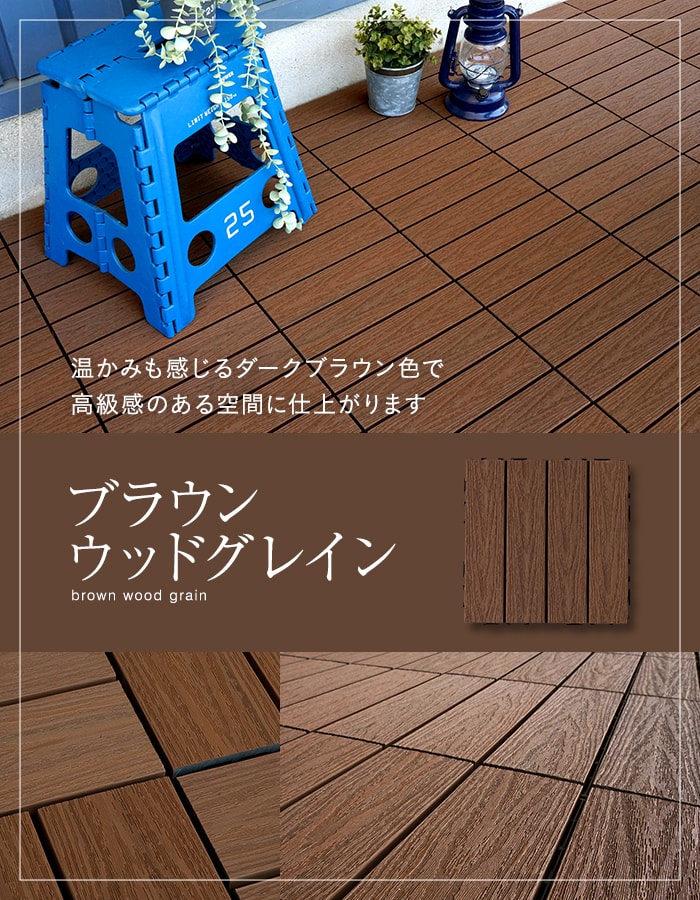 RESTA ウッドデッキ 人工木 ウッドパネル 18枚セット 人工木デッキ