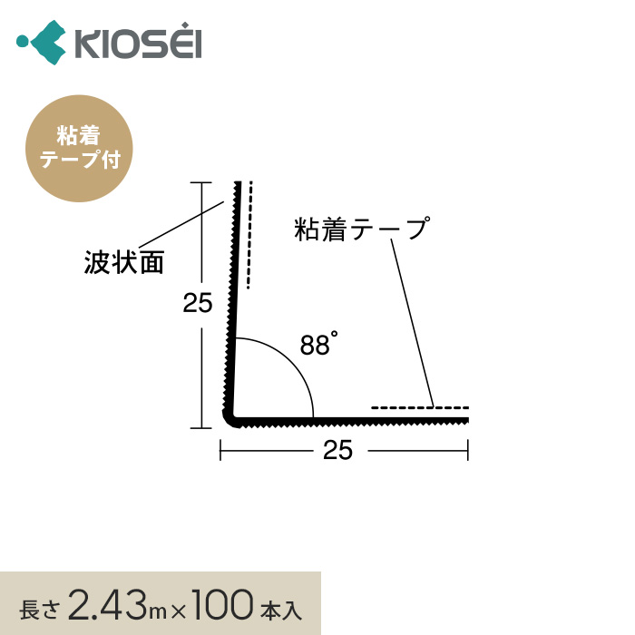 クロス下地コーナー材 コーナーテープ DX−フリーコーナーライン21 2.5