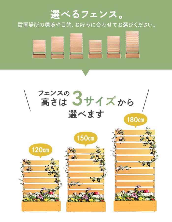 フェンス 樹脂 プランターと目隠しフェンスの合わせ技 簡単組立 樹脂製 