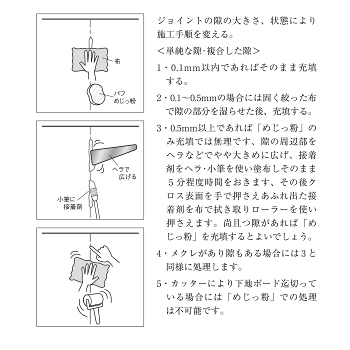 目隙充填材（粉末タイプ） ニットー めじっ粉 20g容器入り｜kabegamiyasan｜08